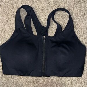 Nike Black Zip-Front Sports Bra
